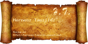 Hernesz Tasziló névjegykártya